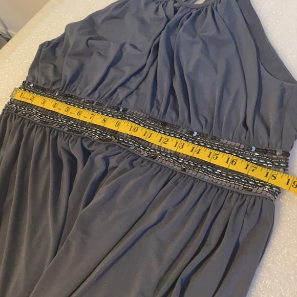 Gray dress with Sequined around Waist XLP Extra Large Petite - Picture 8 of 10